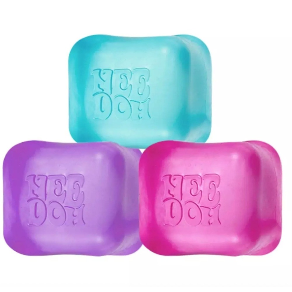 PINK -NIB TEENIE NeeDoh Nice Ice BABY-Small Cube Fidget Squish Toy - Picture 2 of 3